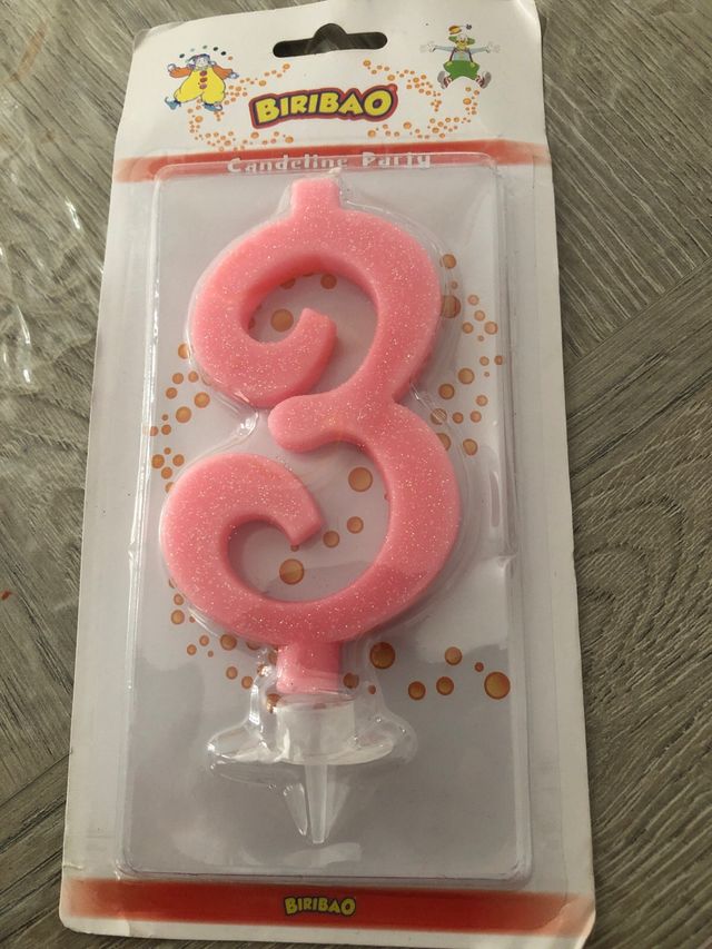 Candelina Party n.3 rosa