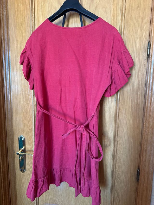 Vestido lino MANGO