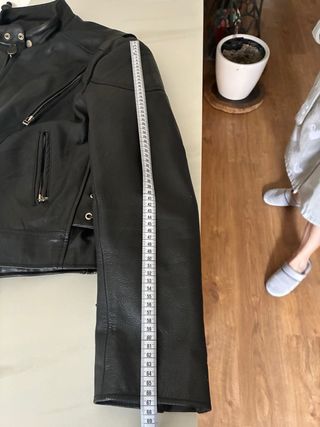 Cazadora moto de piel tipo custom