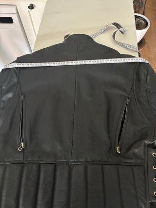Cazadora moto de piel tipo custom