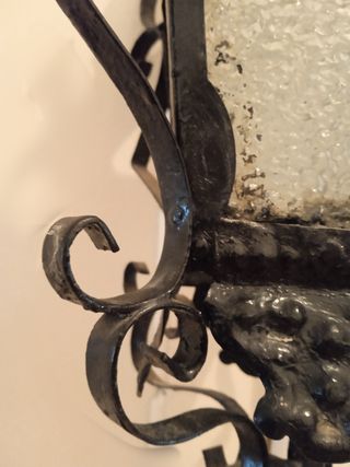 1 ANTIGUO FAROL HIERRO FORJADO VINTAGE EXTERIOR