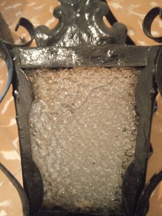 1 ANTIGUO FAROL HIERRO FORJADO VINTAGE EXTERIOR