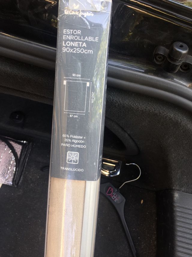 Estor enrollable loneta color lino 90x250