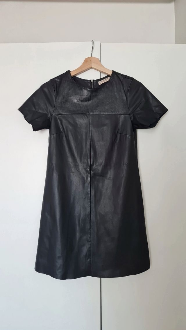 VESTIDO POLIPIEL NEGRO