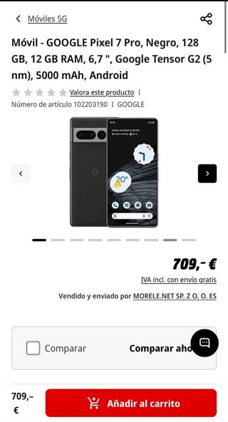 Google pixel 7 pro 128GB / 12 RAM . Libre 5G