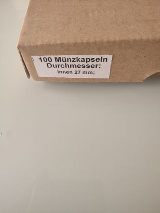 100 Cápsulas para monedas 27mm