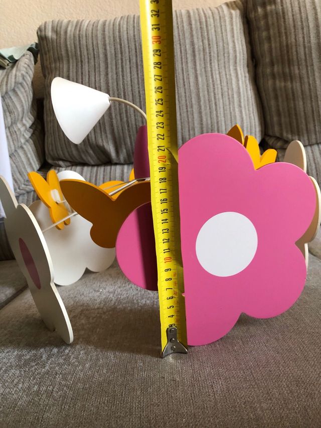 Lampara mariposas y flores