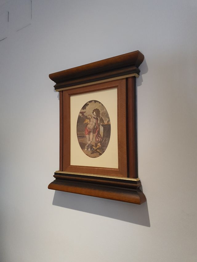 Cuadro de angelito con cristal