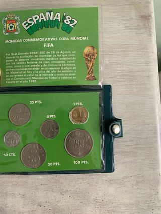 Estuche monedas conmemorativas mundial España 1982