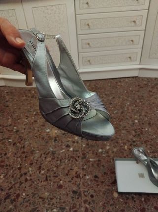 Sandalias plata de fiesta