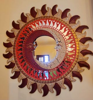 Specchio da parete etnico