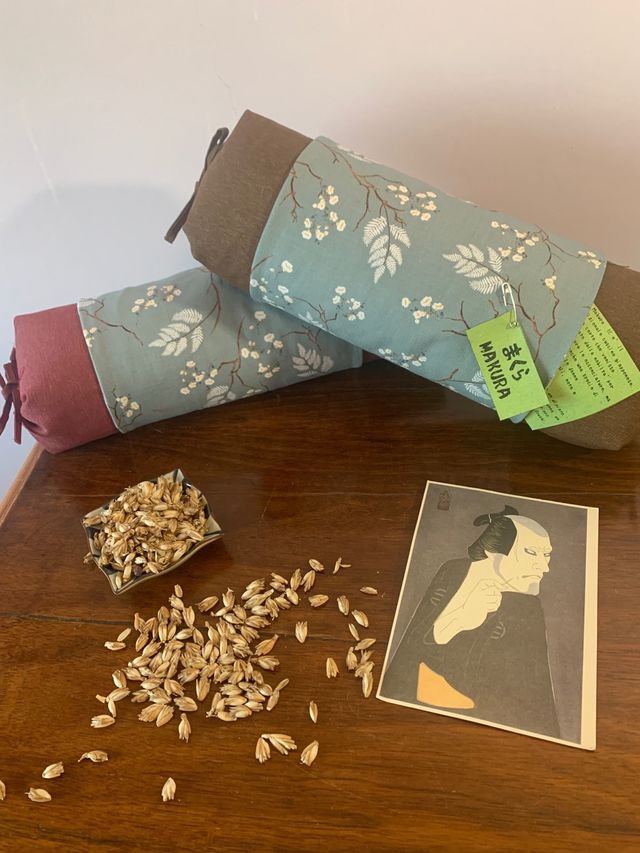 Makura cuscino giapponese con felce e ciliegio