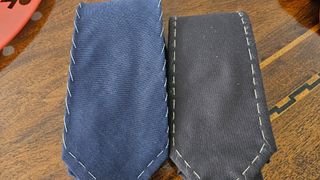 Set 2 cravatte trapuntato in lana