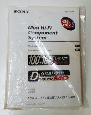 Manual de instrucciones Sony mhc-rx88
