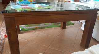 Mesa baja de salón hecha de madera tailandesa