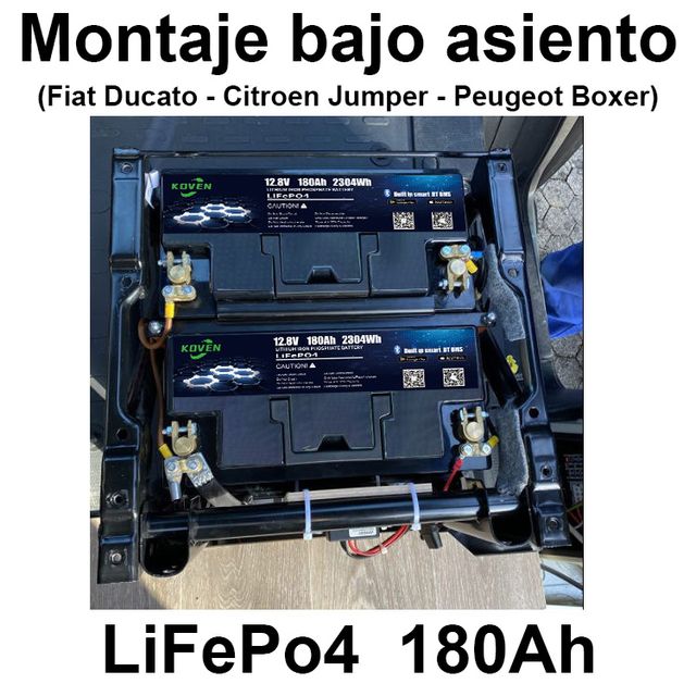 Batería Litio LiFePo4 180Ah autocaravana Bluetooth