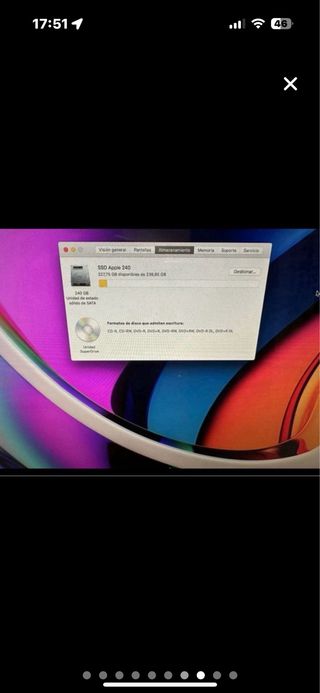 Apple imac de 21” intel i3/SSD NUEVO