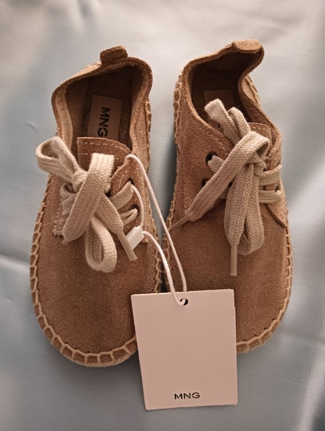 Alpargata serraje Cordones niños