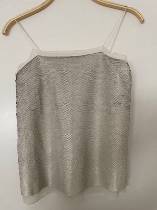 Top lentejuelas mango