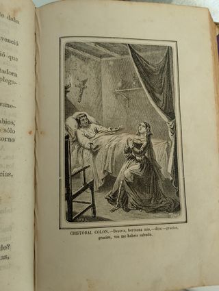 2 Libros antiguos 1868 Cristóbal Colón