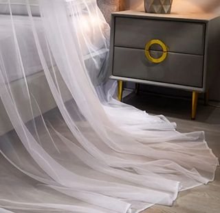 Elegante Mosquitera Blanca Para Cama