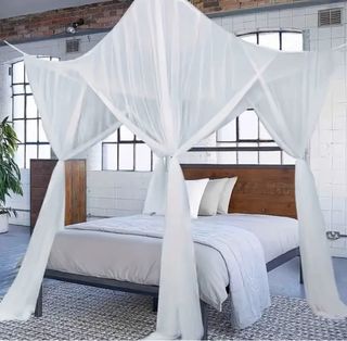Elegante Mosquitera Blanca Para Cama