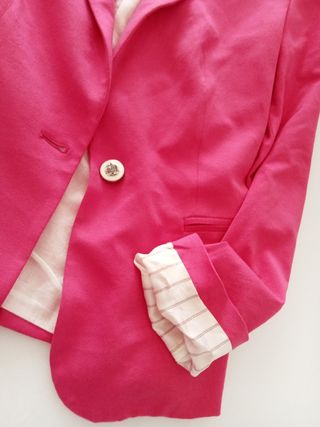 Americana blazer rosa fucsia xs zara 
