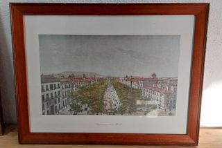 Cuadro Lámina Málaga Perspectiva Alameda antigua