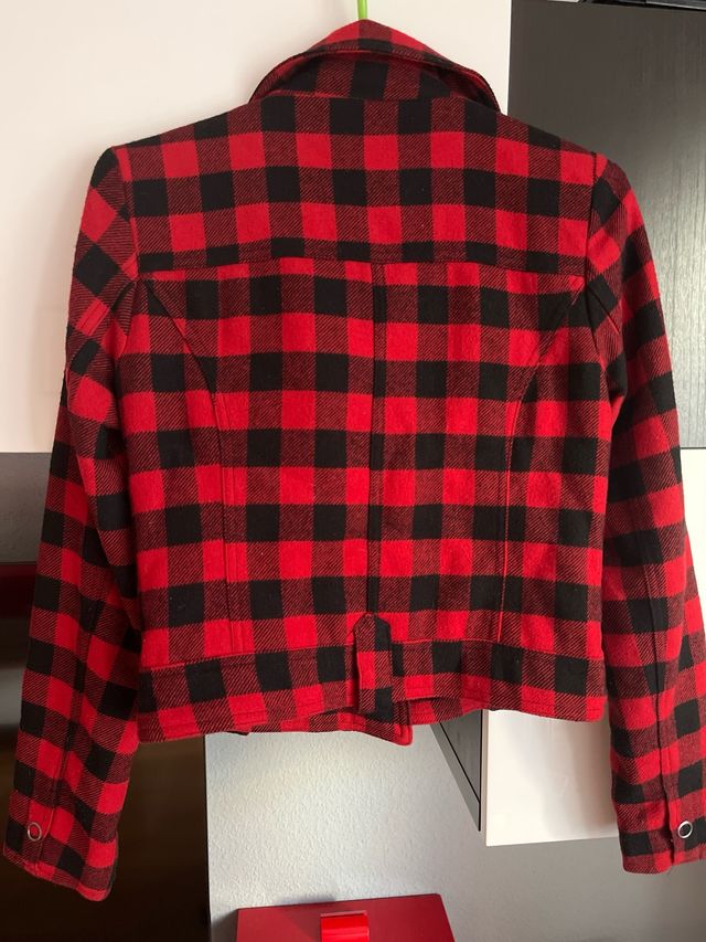 Cazadora biker cuadros