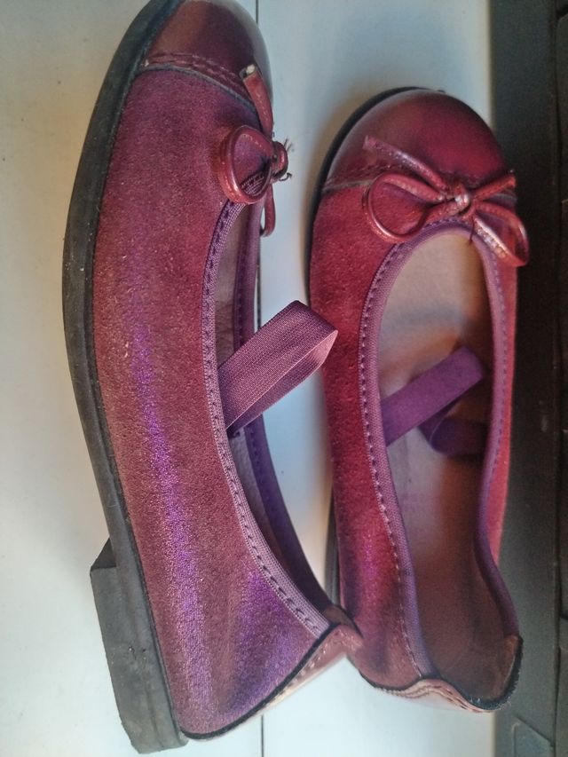 Zapatos niña brillantes morados