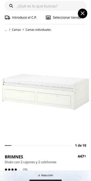 Cama con almacenaje Briones + colchones