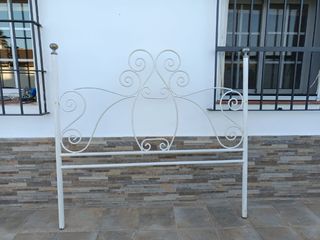 Cabecero de forja blanco