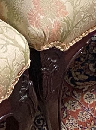 LOTE 2 SILLAS ISABELINAS LUIS XVI SALON CAOBA