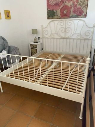 Cama ikea Leirvik con somier