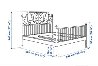 Cama ikea Leirvik con somier