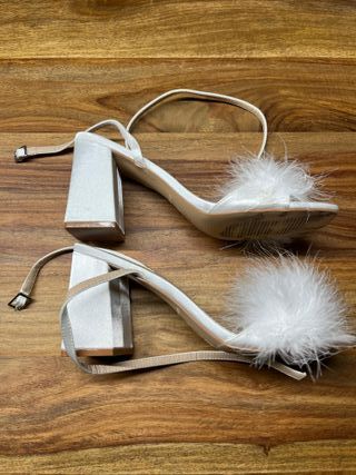 Sandalias de novia color marfil