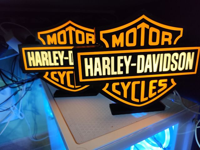 Lámpara 3D LED Harley Davidson