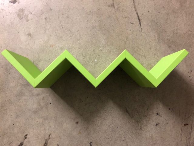 Ripiano zig zag verde