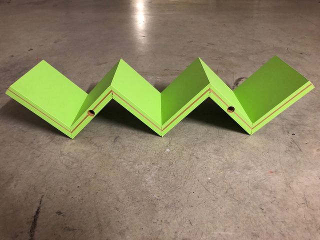 Ripiano zig zag verde