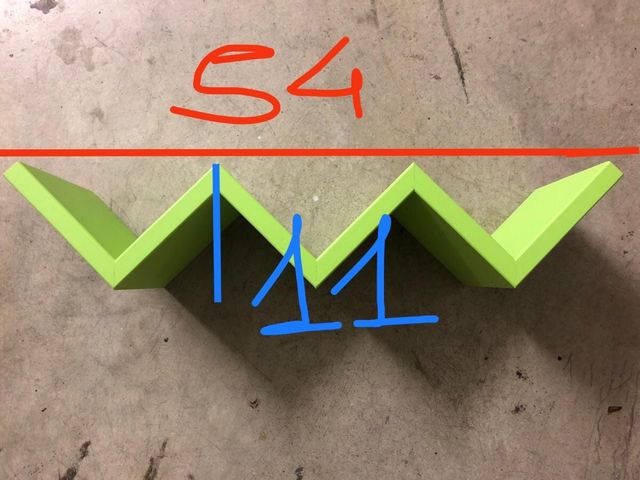 Ripiano zig zag verde