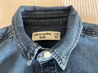 ABERCROMBIE, Niño, Camisa manga larga, Talla 7-8