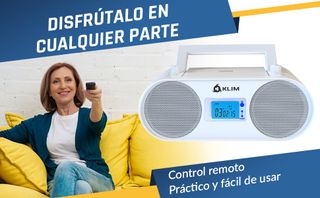 Reproductor CD portátil con Radio FM y batería R.
