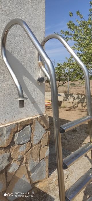 Escalera piscina de acero inoxidable 