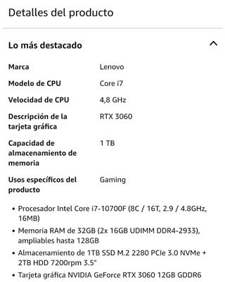 PC gaming completo GTX 3060 12G