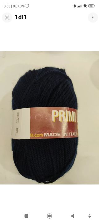 Gomotoli 100% acrilico Primi Lavori blu
