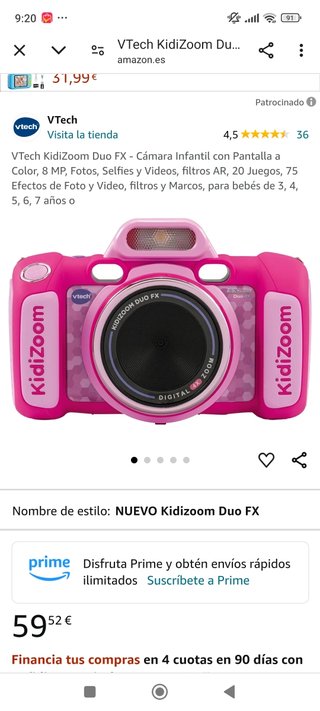 Cámara infantil kidizoom