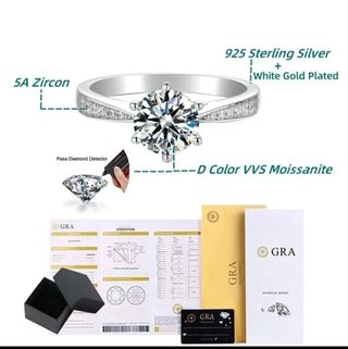 Anillo de compromiso de Moissanica 