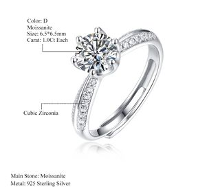 Anillo de compromiso de Moissanica 