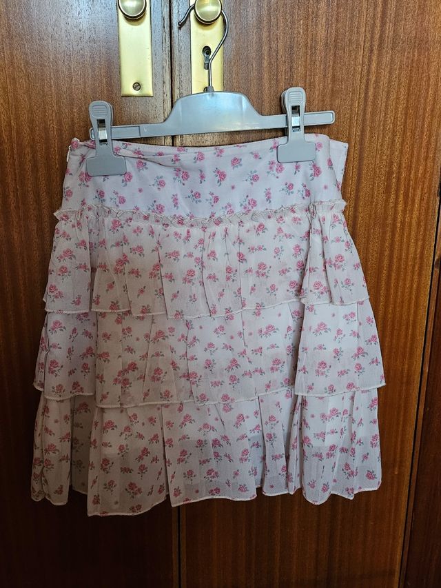 Falda flores shein