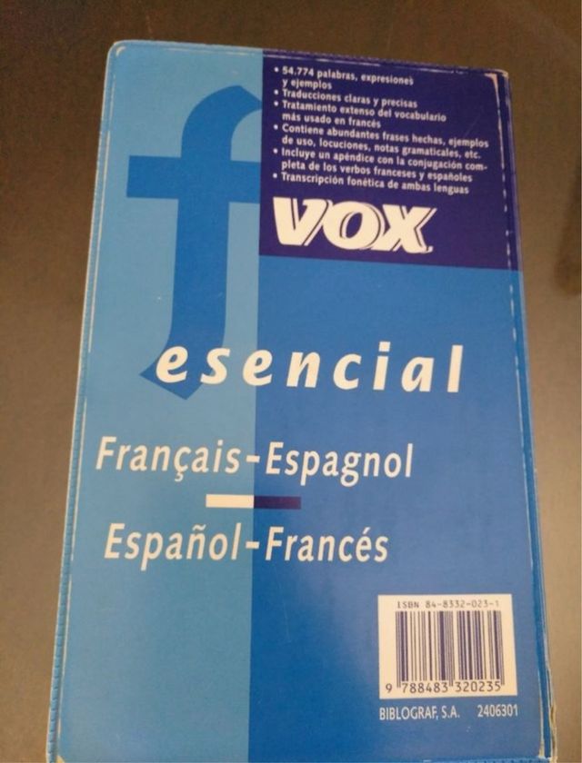 Diccionario Español- francés, “VOX” .